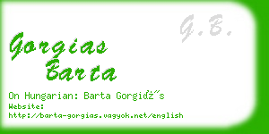 gorgias barta business card